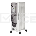 Масляный обогреватель Ballu Turbo BOH/TB- 07FH 1500 (7 секций), белый, 1500 Вт, 24 м2, механический термостат, фото 1