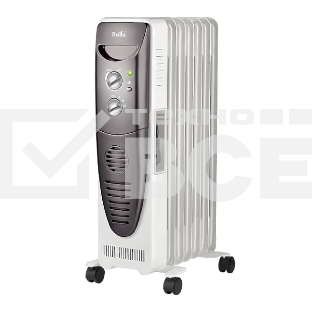 Масляный обогреватель Ballu Turbo BOH/TB- 07FH 1500 (7 секций), белый, 1500 Вт, 24 м2, механический термостат