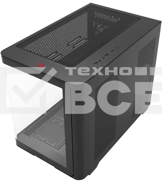 Компьютерный корпус Bloody BD-CC112 черный без БП mATX 9x120мм 2xUSB 3.0 audio bott PSU