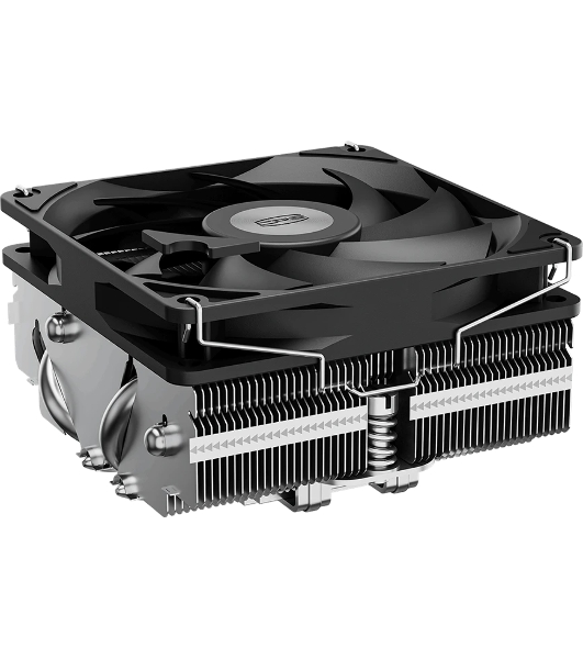 Кулер для процессора PCCooler RC400-53 (125W, 4-pin PWM, 53.5мм, Al/Cu, 4x6мм, 1x92мм, 43CFM, 31.2dBA, 2700RPM, S: 1851/1700/1200/20XX/115X, AM5/AM4, silver, black)