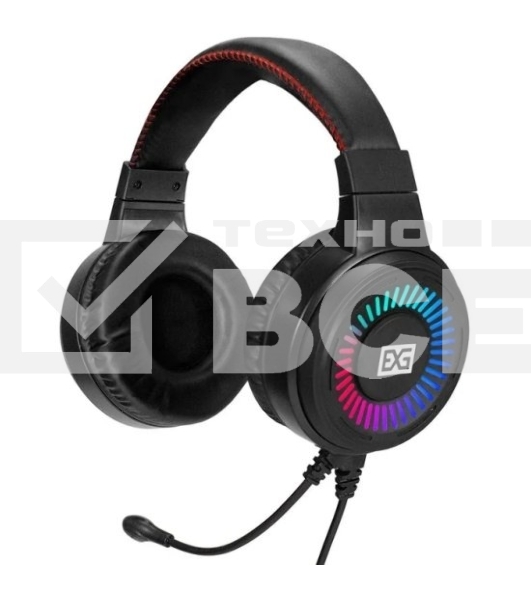 Гарнитура проводная полноразмерная игровая с микрофоном (гарнитура) ExeGate Gaming HS-520G (USB, 2x3.5мм, динамик 40мм, 20-20000Гц, длина кабеля 2.5м, регулировка громкости, RGb подсветка)