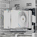 Кулер для процессора Thermalright Royal Pretor 130 Ultra White (4-pin PWM, 158mm, Ni/Cu, 7x6mm, 1x120mm ARGB +1x130mm, 69CFM/81.88CFM, 27dBA/28.3dBA, 2150RPM/1750RPM, S: 1200, 1700, 1851, 115X, 2011, 2066, AM4, AM5, white), фото4