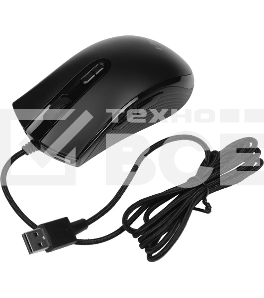 Мышь проводная HyperX Pulsfire Core черный, 6200 dpi, USB, кнопки - 7