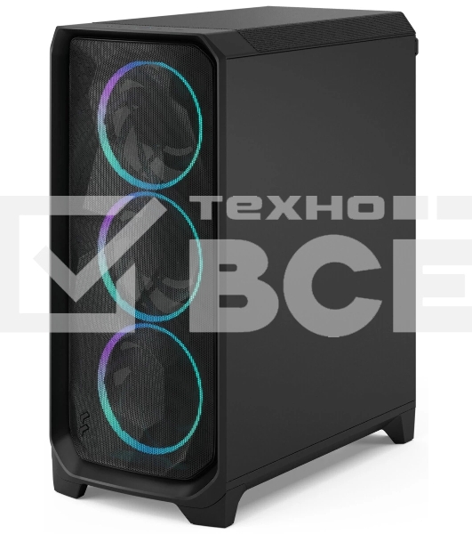 Корпус Fractal Design Meshify 3 Black RGB TG Light Tint, Midi-Tower, чёрный, 3 x 140 мм