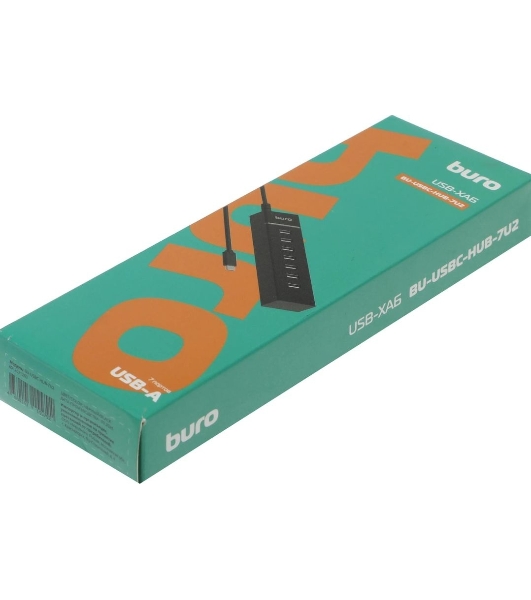 USB-концентратор Buro BPH-C-P107, USB-C, USB 2.0 7 портов, USB