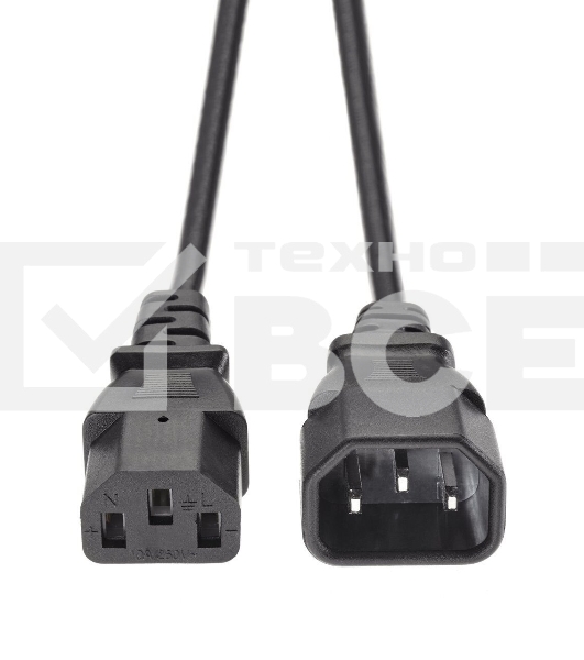 Кабель монитор - компьютер 1.8 метра 220V (UPS -> устройство) VDE 3G*0.5mm QUST(Aopen) ACE001-1.8м