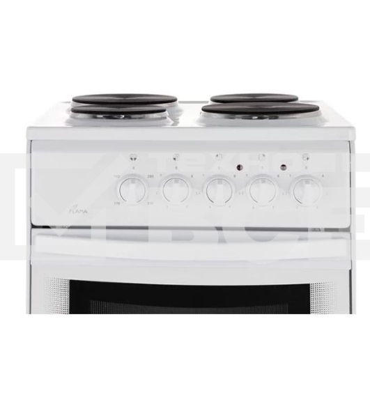 Плита электрическая Flama AE 1406 W белый, конфорок 4 электрических, духовка 50 л, 50 см x 85 см x 60 см
