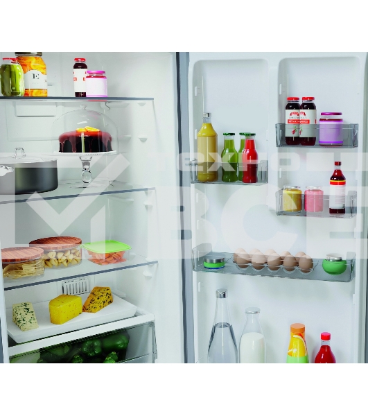 Холодильник Hotpoint HT5200S (R) серебристый двухкамерный 247/78л морозилка снизу, No Frost