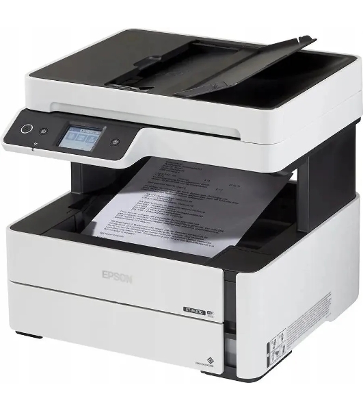 МФУ струйный Epson M3170 (C11CG92501), A4, ч/б, печ. до 39 стр/мин., 2400 x 1200 dpi (печать) 1200x2400dpi (скан.), USB, RJ-45, Wi-Fi, Air Print