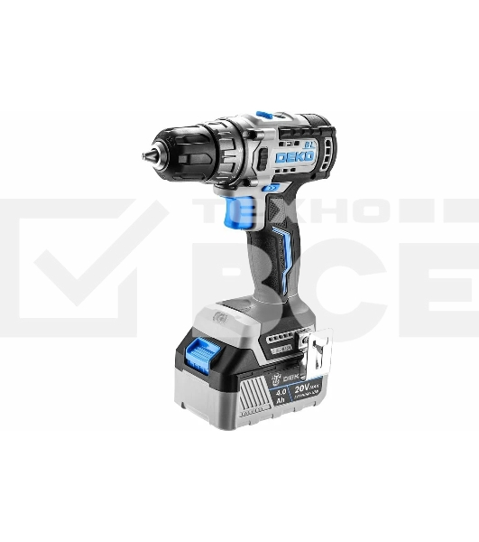 Дрель-шуруповерт Deko Loner 20V One 085-1004, Аккумуляторная, 20В