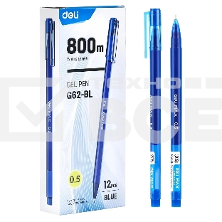 Ручка гелевая Deli MaX EG62-BL синий d=0.5мм син. черн.