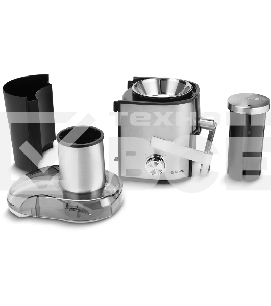 Соковыжималка центробежная Vitek VT-3667 ST 1,8 л, 1500 Вт, стальной