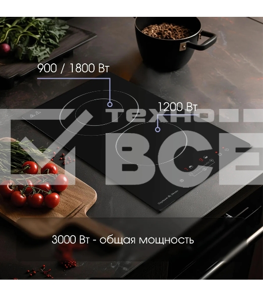Электрическая варочная панель Zigmund & Shtain CN 42.3 B Hi-Light, независимая, черный
