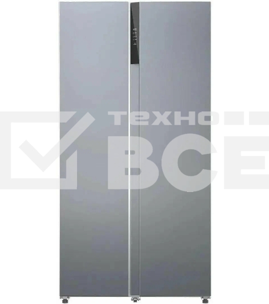 Холодильник LEX LSB530DsID темно-серебристый двухкамерный 283/183л морозилка слева, No Frost, Side by Side