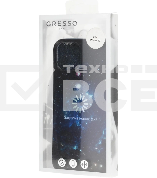 Чехол (клип-кейс) Gresso Meridian, для iPhone 13, черный [gr17aaae8891]