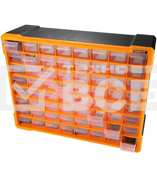 Ящик для инструментов Deko Smart box 64 (085-3008) оранжевый/черный