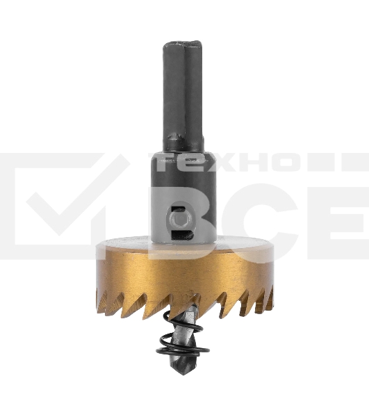 Коронка по металлу Denzel HSS, 38 мм, нитридтитановое покрытие