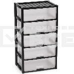 Комод Альтернатива М8764 Колорит 5 секций. широкий черный, фото 1