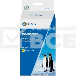 Картридж струйный G&G GG-PFI030Y PFI-030Y желтый (55мл) для Canon imagePROGRAF TA-20/30