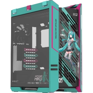 Корпус ASUS ROG Strix Helios II GX601S Hatsune Miku Edition Black, Full-Tower, чёрный, 4 x 140 мм