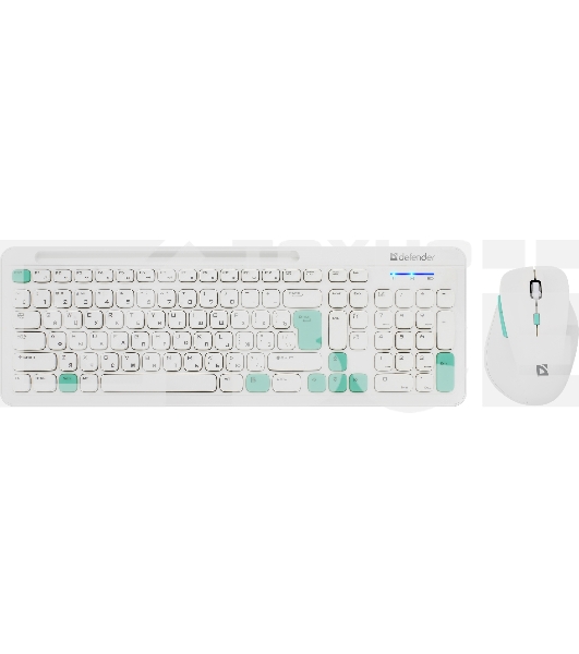 Клавиатура + мышка Defender CERRATO C-978 RU WHITE-BLUE