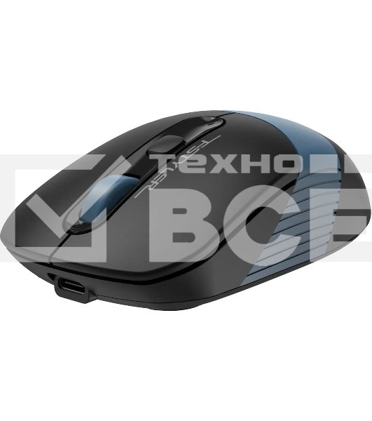 Мышь беспроводная A4Tech Fstyler FB10CS черный/синий, 2000 dpi, радиоканал, Bluetooth, USB, кнопки - 4