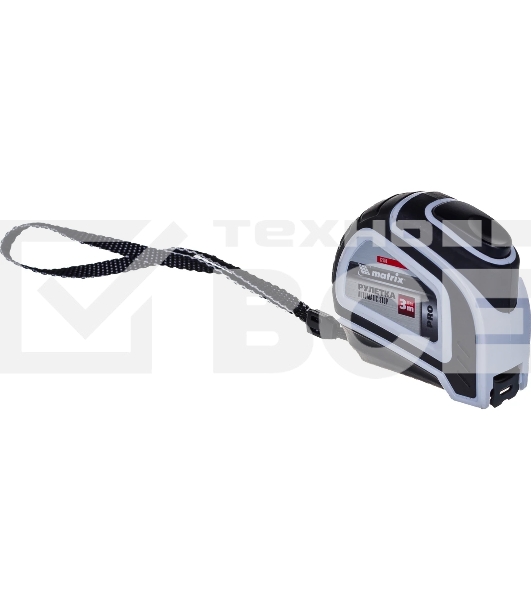 Рулетка Matrix Autostop, 3 м х 16 мм двухкомпонентный корпус