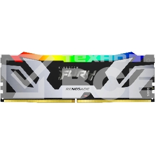 Оперативная память Kingston FURY Renegade Silver RGB, DDR5, 24GB (1x24 GB), 7200 MHz, CL38, радиатор, RGB, серебристый