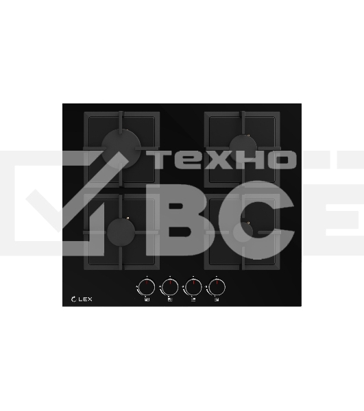 Газовая варочная поверхность LEX GVG 644 BBL, черный