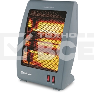 Инфракрасный обогреватель Sakura SA-0670DG, серый, кварцевый, 900Вт, 20 м2