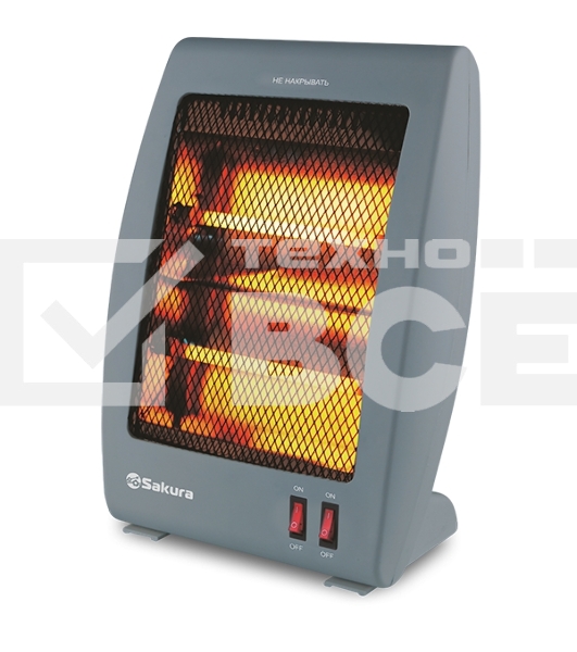 Инфракрасный обогреватель Sakura SA-0670DG, серый, кварцевый, 900Вт, 20 м2
