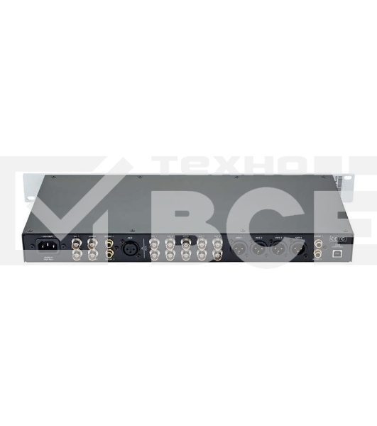 Аудиоинтерфейс Antelope Audio OCX HD тактовый генератор синхросигнала, 10 выходов Word Clock (до 768 кГц), 4 двыхода AES/EBU и 2 S/PDIF выхода 192кГц, 2 входа Word Clock, видеовход на коннекторах BNC