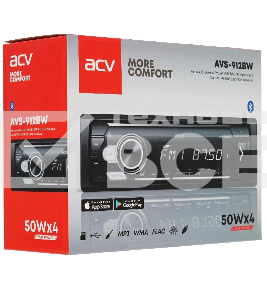 Автомагнитола ACV AVS-912BW 1DIN 4x50Вт