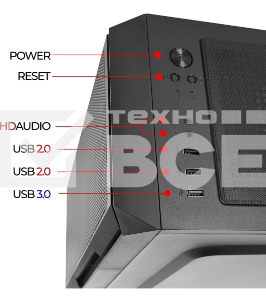 Компьютерный корпус Ginzzu CL580 mATX