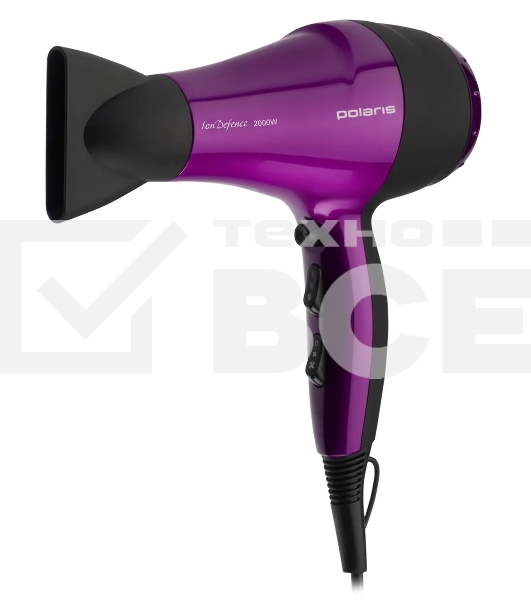 Фен Polaris PHD 2077i 2000Вт фиолетовый/черный