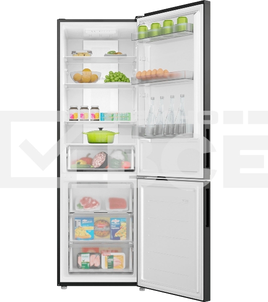 Холодильник Candy CFN6185B черный двухкамерный 207/91 л морозилка снизу, No Frost