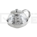 Чайник заварочный MALLONY Menta-600 из нержавеющей стали и жаропрочного стекла, 0,6 л, фото3