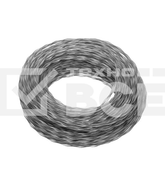 Леска для триммера Denzel двухкомпонентная эллипс 2,4мм х 15м, блистер EXTRA CORD