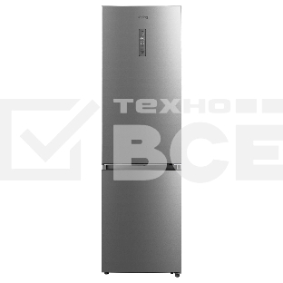 Холодильник Korting KNFC 62029 X нержавеющая сталь двухкамерный 256/104л морозилка снизу, No Frost