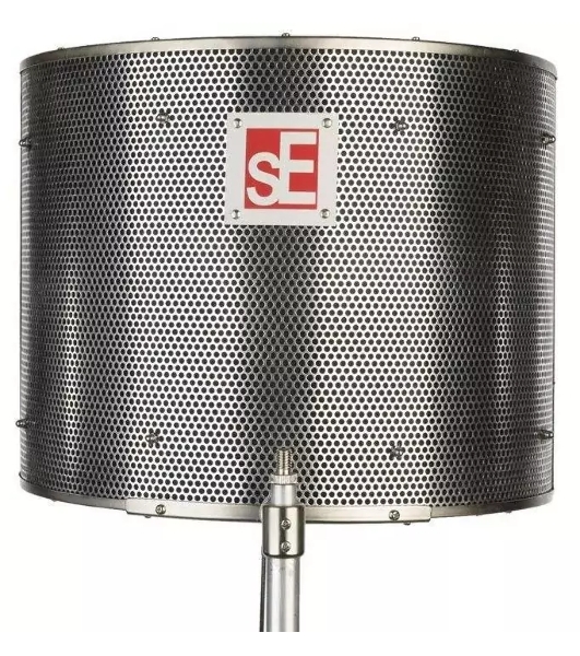 Акустический экран sE Electronics REFLEXION FILTER PRO для устранения отраженных звуковых волн и интерференции на капсюле. Улучшенает звуковые характеристики комнаты и микрофона.