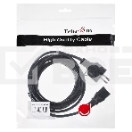 Кабель компьютер - розетка 3m 220V (Европейский стандарт) VCOM/TELECOM, фото3