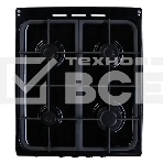Плита газовая De Luxe 506040.24Г ЧР-001 черный, конфорок 4 шт, духовка 54 л, 50 см x 85 см x 60 см, фото2