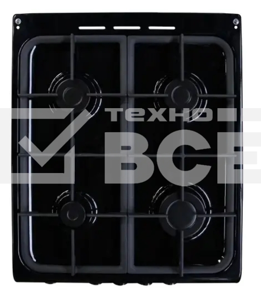 Плита газовая De Luxe 506040.24Г ЧР-001 черный, конфорок 4 шт, духовка 54 л, 50 см x 85 см x 60 см