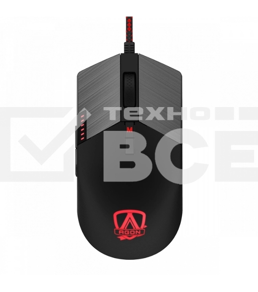 Мышь проводная AOC AGM700 черный, 16000 dpi, USB, кнопки - 8