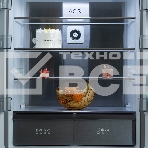 Холодильник Бирюса CD 496 TGG текстурированное бежевое стекло трёхкамерный 334/162л морозилка снизу, No Frost, Side by Side, фото5