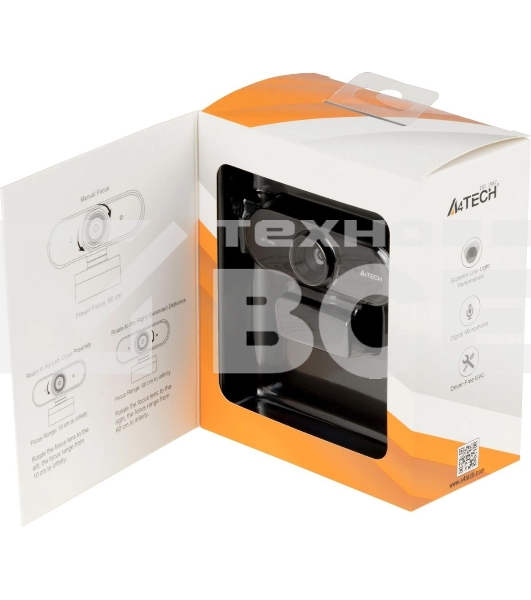 Веб-камера A4Tech PK-935HL черный 2Mpix (1920x1080) USB2.0 с микрофоном