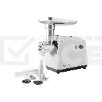 Мясорубка электрическая Galaxy GL 2411 белый, 1200 Вт, 1.3 кг/мин, реверс, защита от перегрузки, металлический лоток, насадки - 5, фото 1