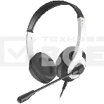 Гарнитура проводная с микрофоном A4Tech Fstyler FH100U белый/черный 2м, фото 1