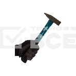 Молоток слесарный Gross 10274 400 г, квадратный боек, фибергласовая обрезиненная рукоятка, фото3