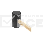 Киянка резиновая Kranz KR-12-8145 910 г, черная резина, деревянная рукоятка, фото3